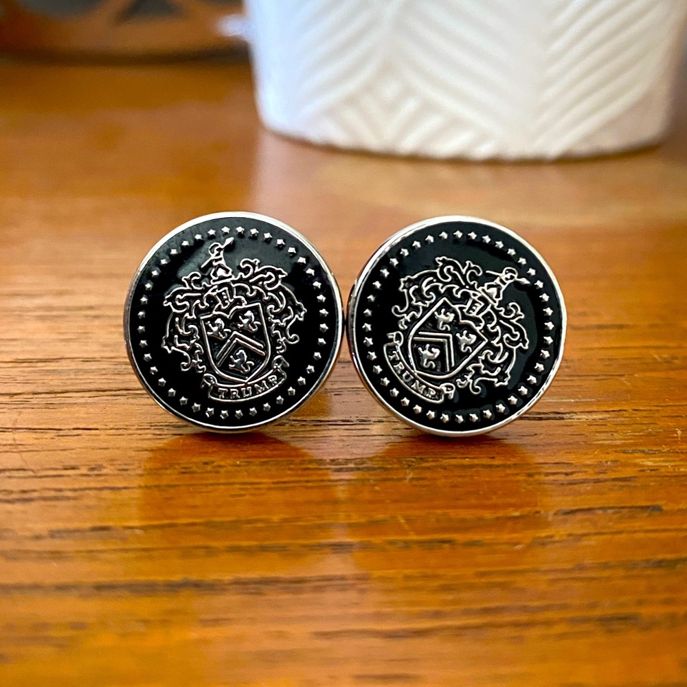 Donald Trump Cuff Links - Black and Silver MAGA